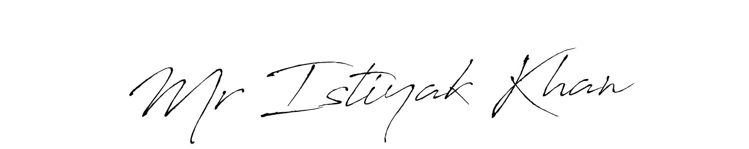 Create a beautiful signature design for name Mr Istiyak Khan. With this signature (Antro_Vectra) fonts, you can make a handwritten signature for free. Mr Istiyak Khan signature style 6 images and pictures png
