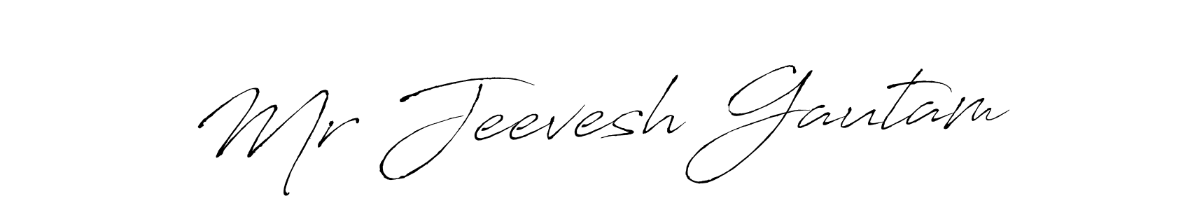 The best way (Antro_Vectra) to make a short signature is to pick only two or three words in your name. The name Mr Jeevesh Gautam include a total of six letters. For converting this name. Mr Jeevesh Gautam signature style 6 images and pictures png
