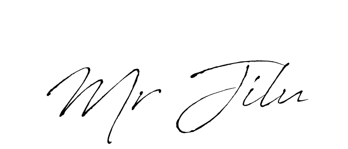 Use a signature maker to create a handwritten signature online. With this signature software, you can design (Antro_Vectra) your own signature for name Mr Jilu. Mr Jilu signature style 6 images and pictures png