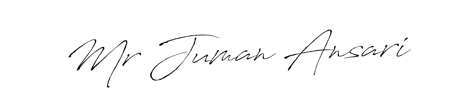 Use a signature maker to create a handwritten signature online. With this signature software, you can design (Antro_Vectra) your own signature for name Mr Juman Ansari. Mr Juman Ansari signature style 6 images and pictures png