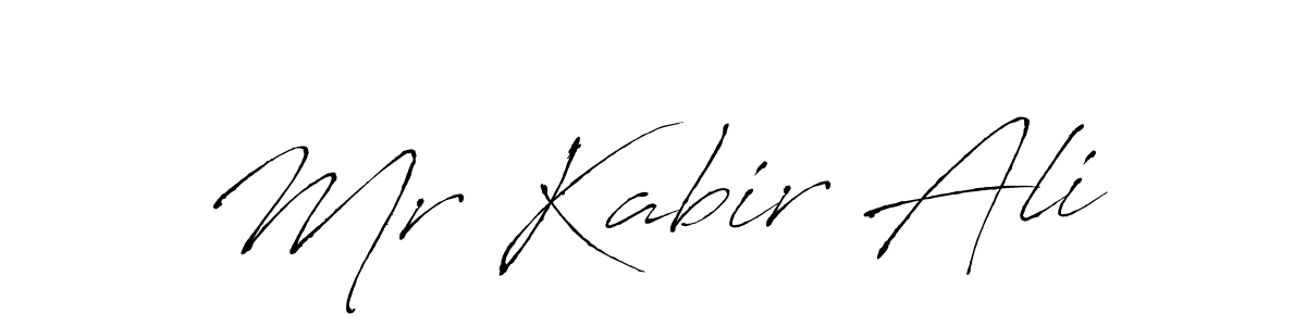 How to make Mr Kabir Ali name signature. Use Antro_Vectra style for creating short signs online. This is the latest handwritten sign. Mr Kabir Ali signature style 6 images and pictures png