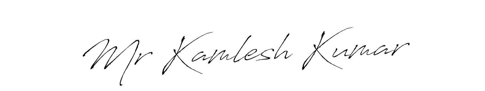 Create a beautiful signature design for name Mr Kamlesh Kumar. With this signature (Antro_Vectra) fonts, you can make a handwritten signature for free. Mr Kamlesh Kumar signature style 6 images and pictures png
