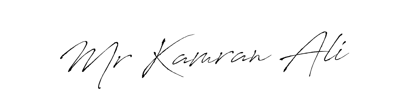 Create a beautiful signature design for name Mr Kamran Ali. With this signature (Antro_Vectra) fonts, you can make a handwritten signature for free. Mr Kamran Ali signature style 6 images and pictures png