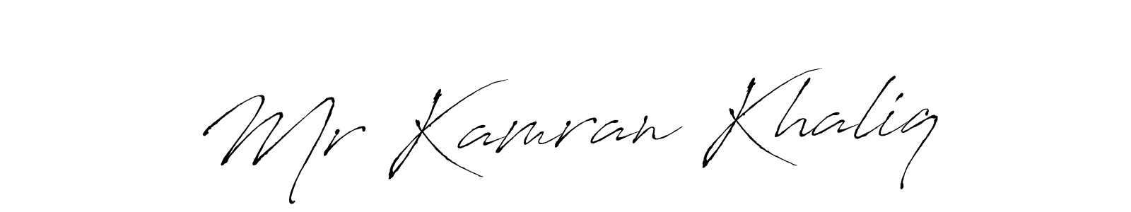 Use a signature maker to create a handwritten signature online. With this signature software, you can design (Antro_Vectra) your own signature for name Mr Kamran Khaliq. Mr Kamran Khaliq signature style 6 images and pictures png