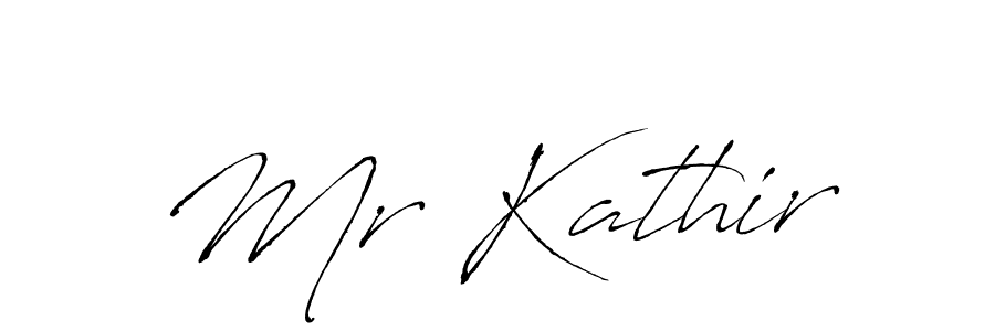 Use a signature maker to create a handwritten signature online. With this signature software, you can design (Antro_Vectra) your own signature for name Mr Kathir. Mr Kathir signature style 6 images and pictures png