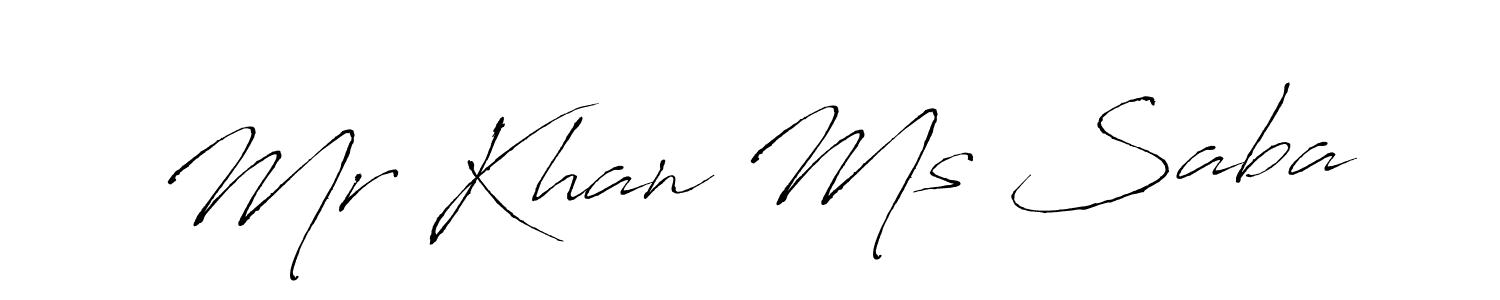How to make Mr Khan Ms Saba signature? Antro_Vectra is a professional autograph style. Create handwritten signature for Mr Khan Ms Saba name. Mr Khan Ms Saba signature style 6 images and pictures png