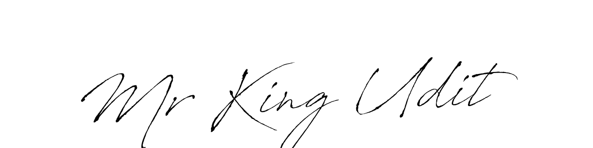 Make a beautiful signature design for name Mr King Udit. With this signature (Antro_Vectra) style, you can create a handwritten signature for free. Mr King Udit signature style 6 images and pictures png