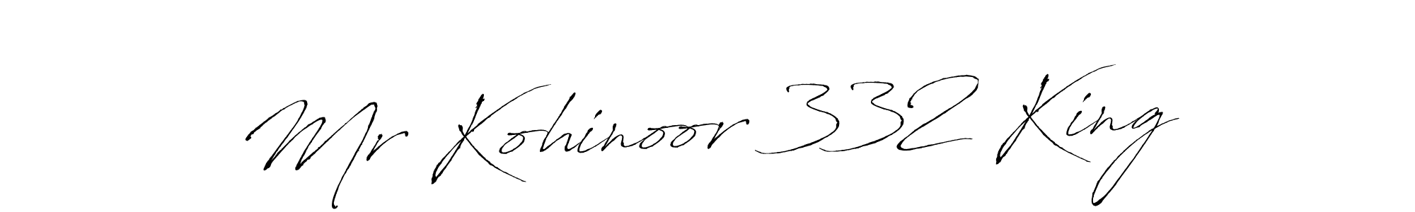 Use a signature maker to create a handwritten signature online. With this signature software, you can design (Antro_Vectra) your own signature for name Mr Kohinoor 332 King. Mr Kohinoor 332 King signature style 6 images and pictures png