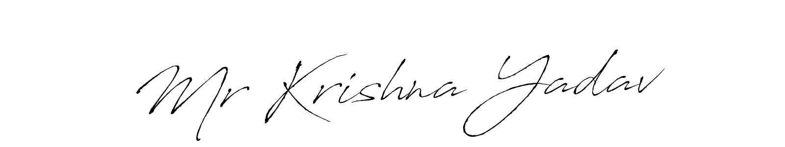Make a beautiful signature design for name Mr Krishna Yadav. With this signature (Antro_Vectra) style, you can create a handwritten signature for free. Mr Krishna Yadav signature style 6 images and pictures png
