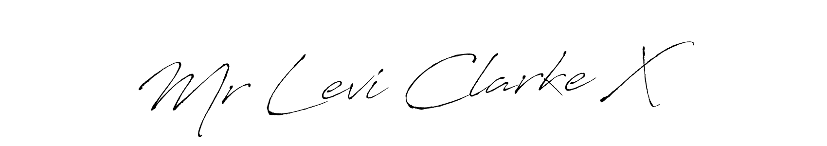 Make a beautiful signature design for name Mr Levi Clarke X ;). With this signature (Antro_Vectra) style, you can create a handwritten signature for free. Mr Levi Clarke X ;) signature style 6 images and pictures png