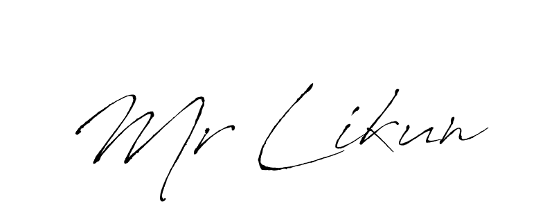 Design your own signature with our free online signature maker. With this signature software, you can create a handwritten (Antro_Vectra) signature for name Mr Likun. Mr Likun signature style 6 images and pictures png