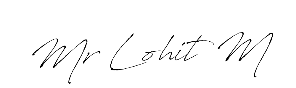The best way (Antro_Vectra) to make a short signature is to pick only two or three words in your name. The name Mr Lohit M include a total of six letters. For converting this name. Mr Lohit M signature style 6 images and pictures png