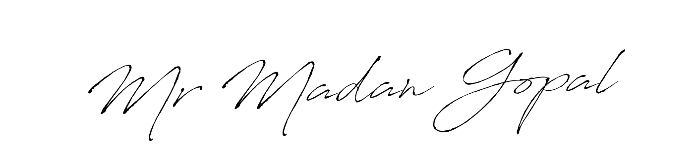 Create a beautiful signature design for name Mr Madan Gopal. With this signature (Antro_Vectra) fonts, you can make a handwritten signature for free. Mr Madan Gopal signature style 6 images and pictures png