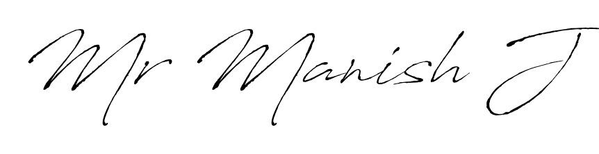 Make a beautiful signature design for name Mr Manish J. With this signature (Antro_Vectra) style, you can create a handwritten signature for free. Mr Manish J signature style 6 images and pictures png