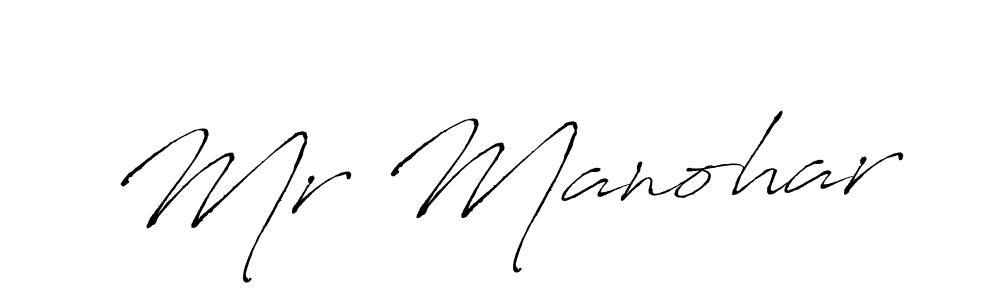 Use a signature maker to create a handwritten signature online. With this signature software, you can design (Antro_Vectra) your own signature for name Mr Manohar. Mr Manohar signature style 6 images and pictures png
