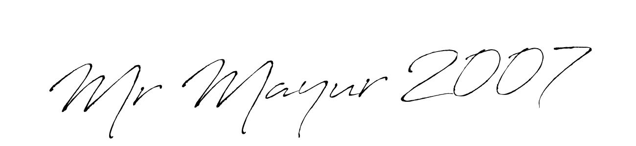 if you are searching for the best signature style for your name Mr Mayur 2007. so please give up your signature search. here we have designed multiple signature styles  using Antro_Vectra. Mr Mayur 2007 signature style 6 images and pictures png