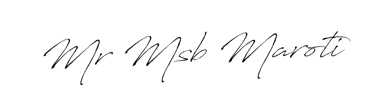 Similarly Antro_Vectra is the best handwritten signature design. Signature creator online .You can use it as an online autograph creator for name Mr Msb Maroti. Mr Msb Maroti signature style 6 images and pictures png