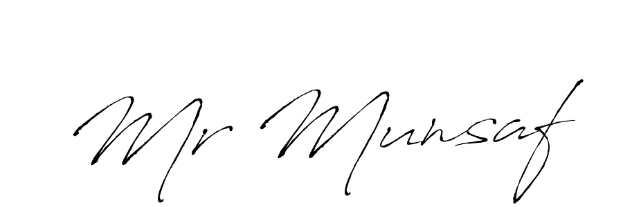 Create a beautiful signature design for name Mr Munsaf. With this signature (Antro_Vectra) fonts, you can make a handwritten signature for free. Mr Munsaf signature style 6 images and pictures png