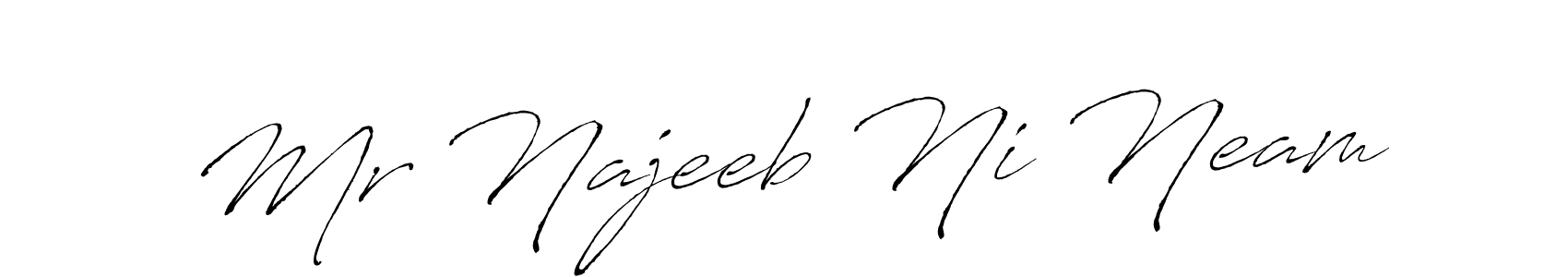 This is the best signature style for the Mr Najeeb Ni Neam name. Also you like these signature font (Antro_Vectra). Mix name signature. Mr Najeeb Ni Neam signature style 6 images and pictures png
