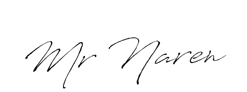 Make a beautiful signature design for name Mr Naren. With this signature (Antro_Vectra) style, you can create a handwritten signature for free. Mr Naren signature style 6 images and pictures png