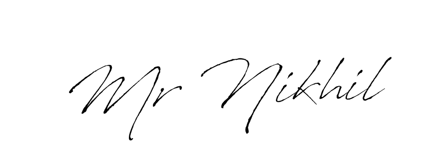 Make a beautiful signature design for name Mr Nikhil. With this signature (Antro_Vectra) style, you can create a handwritten signature for free. Mr Nikhil signature style 6 images and pictures png