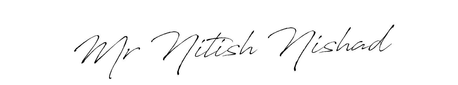 Also we have Mr Nitish Nishad name is the best signature style. Create professional handwritten signature collection using Antro_Vectra autograph style. Mr Nitish Nishad signature style 6 images and pictures png