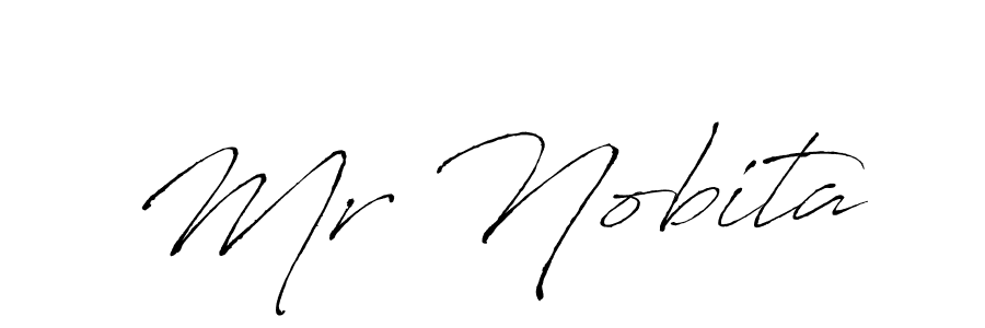 Use a signature maker to create a handwritten signature online. With this signature software, you can design (Antro_Vectra) your own signature for name Mr Nobita. Mr Nobita signature style 6 images and pictures png