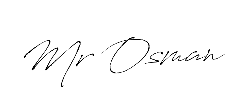 Make a beautiful signature design for name Mr Osman. With this signature (Antro_Vectra) style, you can create a handwritten signature for free. Mr Osman signature style 6 images and pictures png