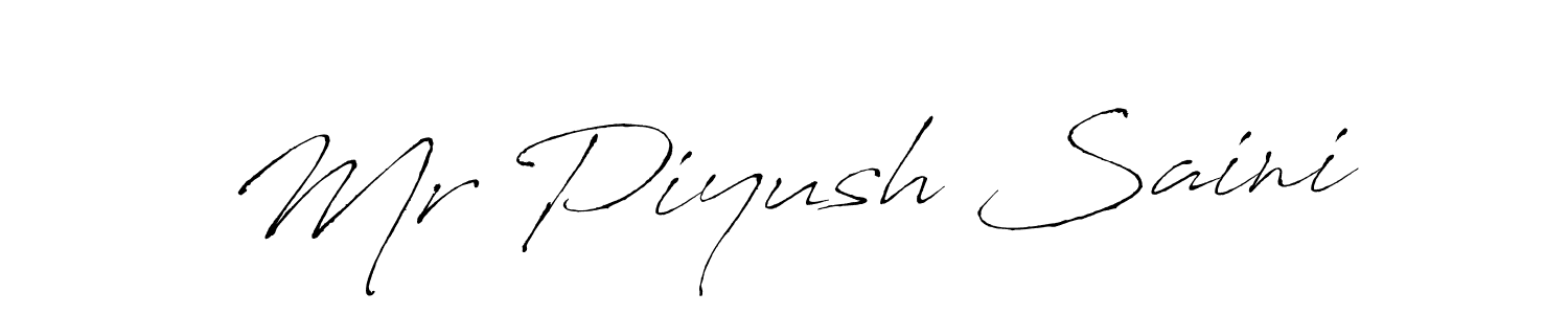 Similarly Antro_Vectra is the best handwritten signature design. Signature creator online .You can use it as an online autograph creator for name Mr Piyush Saini. Mr Piyush Saini signature style 6 images and pictures png