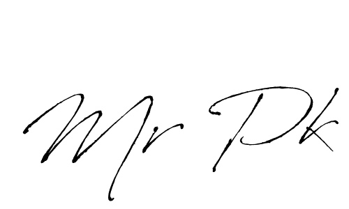 Design your own signature with our free online signature maker. With this signature software, you can create a handwritten (Antro_Vectra) signature for name Mr Pk. Mr Pk signature style 6 images and pictures png