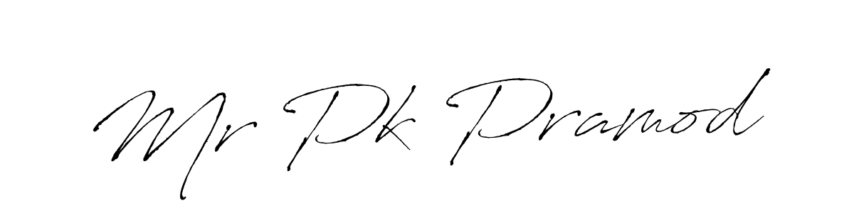 Mr Pk Pramod stylish signature style. Best Handwritten Sign (Antro_Vectra) for my name. Handwritten Signature Collection Ideas for my name Mr Pk Pramod. Mr Pk Pramod signature style 6 images and pictures png
