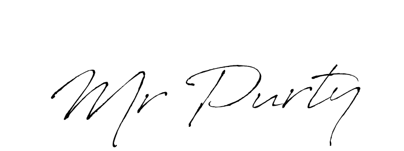 Mr Purty stylish signature style. Best Handwritten Sign (Antro_Vectra) for my name. Handwritten Signature Collection Ideas for my name Mr Purty. Mr Purty signature style 6 images and pictures png