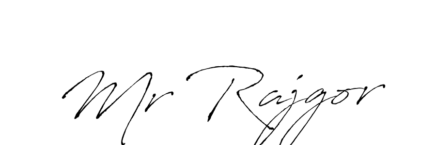 How to make Mr Rajgor name signature. Use Antro_Vectra style for creating short signs online. This is the latest handwritten sign. Mr Rajgor signature style 6 images and pictures png