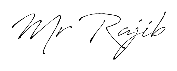 The Antro_Vectra font transforms the name Mr Rajib into an executive sign with sharp precision and distinguished character. Mr Rajib signature style 6 images and pictures png
