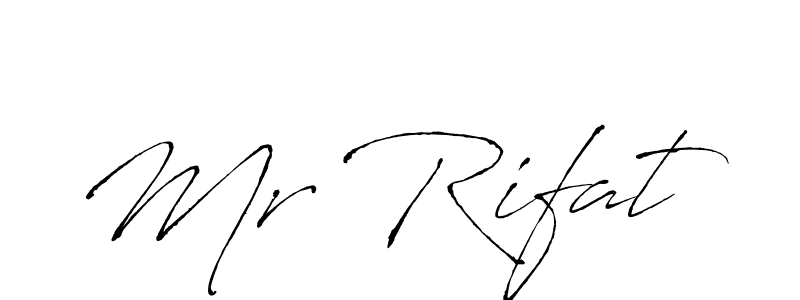 Use a signature maker to create a handwritten signature online. With this signature software, you can design (Antro_Vectra) your own signature for name Mr Rifat. Mr Rifat signature style 6 images and pictures png