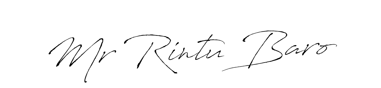 How to make Mr Rintu Baro name signature. Use Antro_Vectra style for creating short signs online. This is the latest handwritten sign. Mr Rintu Baro signature style 6 images and pictures png