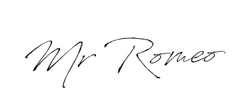 Antro_Vectra is a professional signature style that is perfect for those who want to add a touch of class to their signature. It is also a great choice for those who want to make their signature more unique. Get Mr Romeo name to fancy signature for free. Mr Romeo signature style 6 images and pictures png