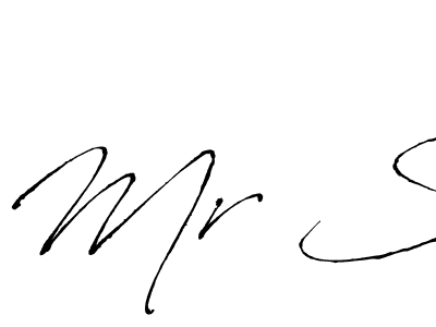 Create a beautiful signature design for name Mr S. With this signature (Antro_Vectra) fonts, you can make a handwritten signature for free. Mr S signature style 6 images and pictures png