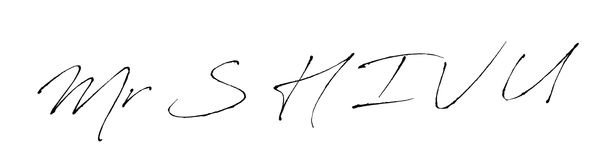 You should practise on your own different ways (Antro_Vectra) to write your name (Mr S H I V U) in signature. don't let someone else do it for you. Mr S H I V U signature style 6 images and pictures png