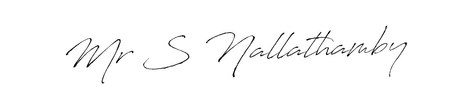 Mr S Nallathamby stylish signature style. Best Handwritten Sign (Antro_Vectra) for my name. Handwritten Signature Collection Ideas for my name Mr S Nallathamby. Mr S Nallathamby signature style 6 images and pictures png