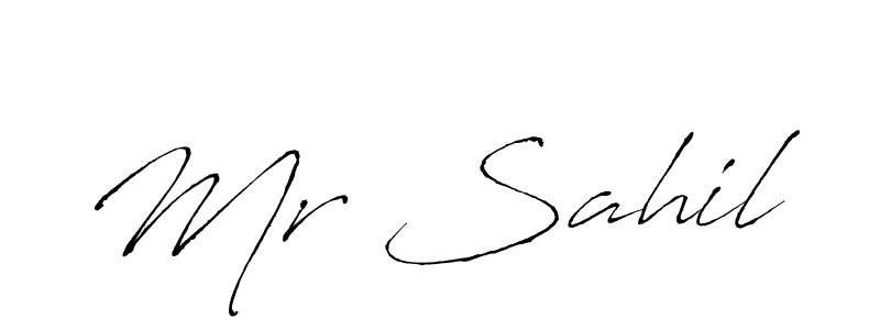 Use a signature maker to create a handwritten signature online. With this signature software, you can design (Antro_Vectra) your own signature for name Mr Sahil. Mr Sahil signature style 6 images and pictures png