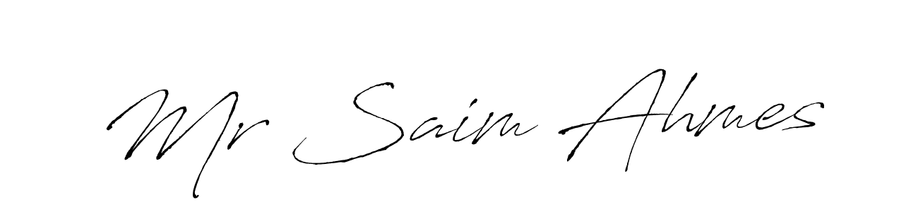 Also You can easily find your signature by using the search form. We will create Mr Saim Ahmes name handwritten signature images for you free of cost using Antro_Vectra sign style. Mr Saim Ahmes signature style 6 images and pictures png