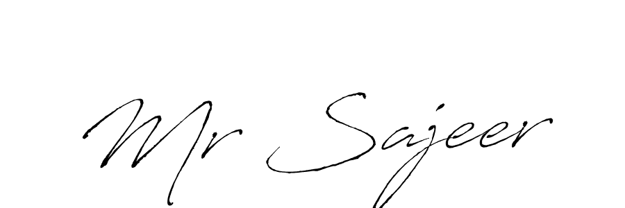 Create a beautiful signature design for name Mr Sajeer. With this signature (Antro_Vectra) fonts, you can make a handwritten signature for free. Mr Sajeer signature style 6 images and pictures png