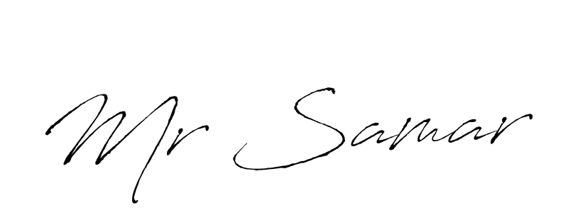 Make a beautiful signature design for name Mr Samar. With this signature (Antro_Vectra) style, you can create a handwritten signature for free. Mr Samar signature style 6 images and pictures png