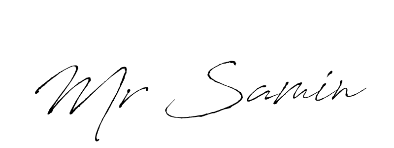 Also we have Mr Samin name is the best signature style. Create professional handwritten signature collection using Antro_Vectra autograph style. Mr Samin signature style 6 images and pictures png