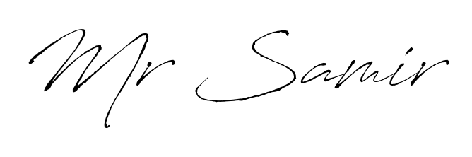 Make a beautiful signature design for name Mr Samir. With this signature (Antro_Vectra) style, you can create a handwritten signature for free. Mr Samir signature style 6 images and pictures png