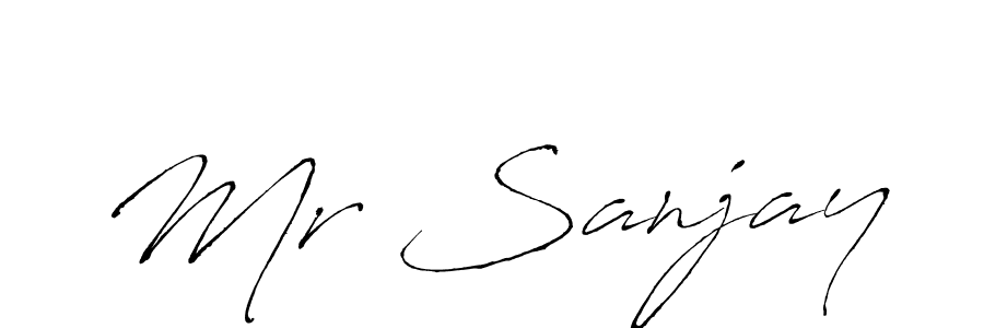 Create a beautiful signature design for name Mr Sanjay. With this signature (Antro_Vectra) fonts, you can make a handwritten signature for free. Mr Sanjay signature style 6 images and pictures png