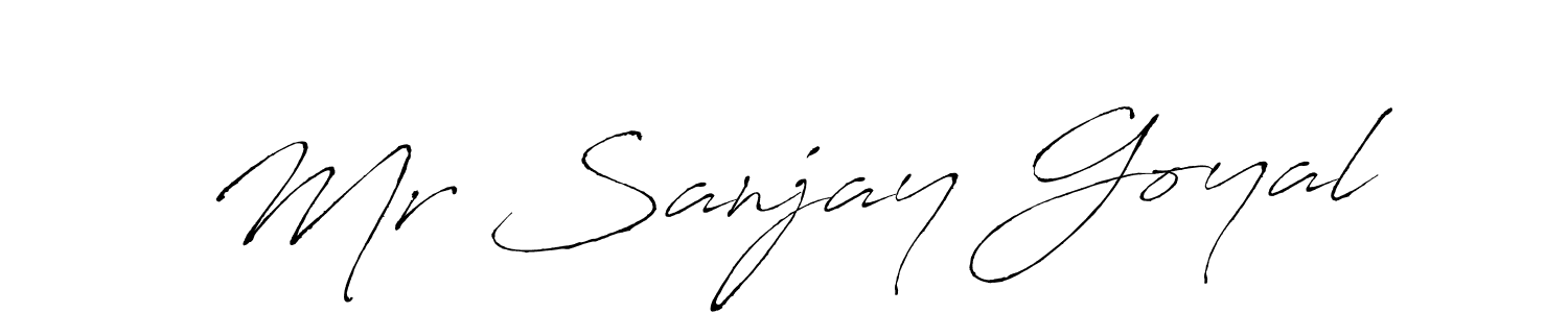 How to make Mr Sanjay Goyal name signature. Use Antro_Vectra style for creating short signs online. This is the latest handwritten sign. Mr Sanjay Goyal signature style 6 images and pictures png