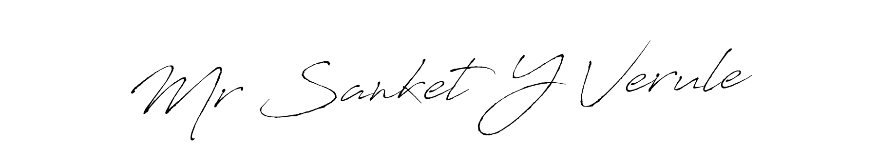 How to make Mr Sanket Y Verule name signature. Use Antro_Vectra style for creating short signs online. This is the latest handwritten sign. Mr Sanket Y Verule signature style 6 images and pictures png