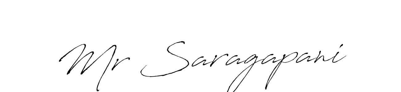 How to make Mr Saragapani name signature. Use Antro_Vectra style for creating short signs online. This is the latest handwritten sign. Mr Saragapani signature style 6 images and pictures png